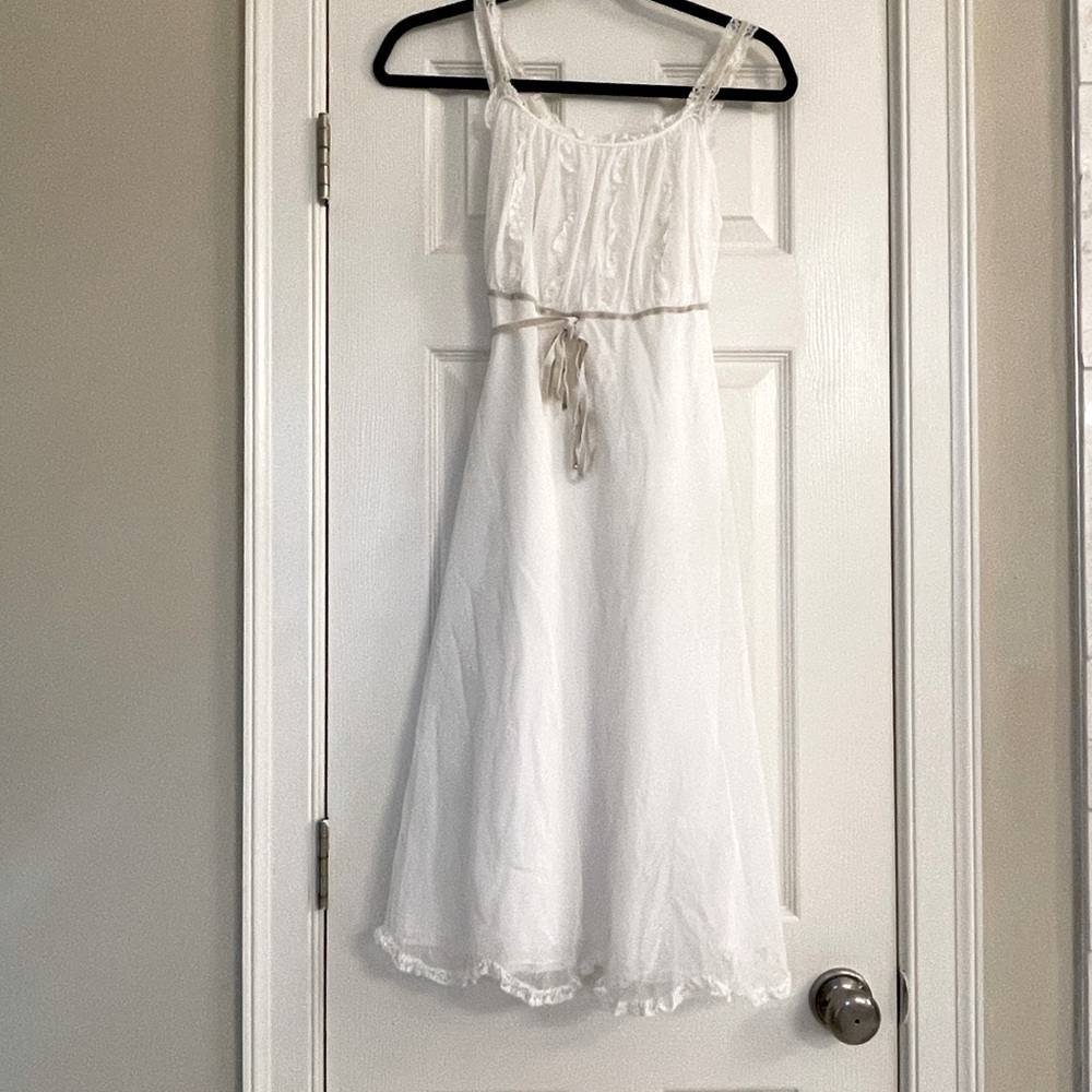Vintage 50s Fantasy Lingerie Lace Full Sweep Princess Nightgown Sz 32 Nylon